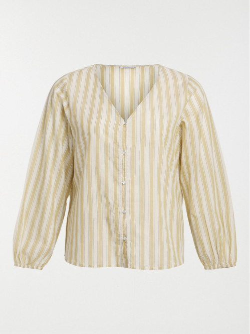 Chemise rayée grande taille femme