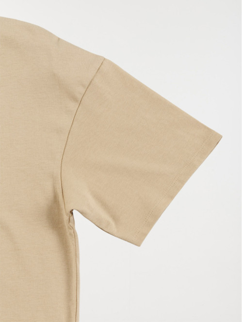 T-shirt court camel doux...