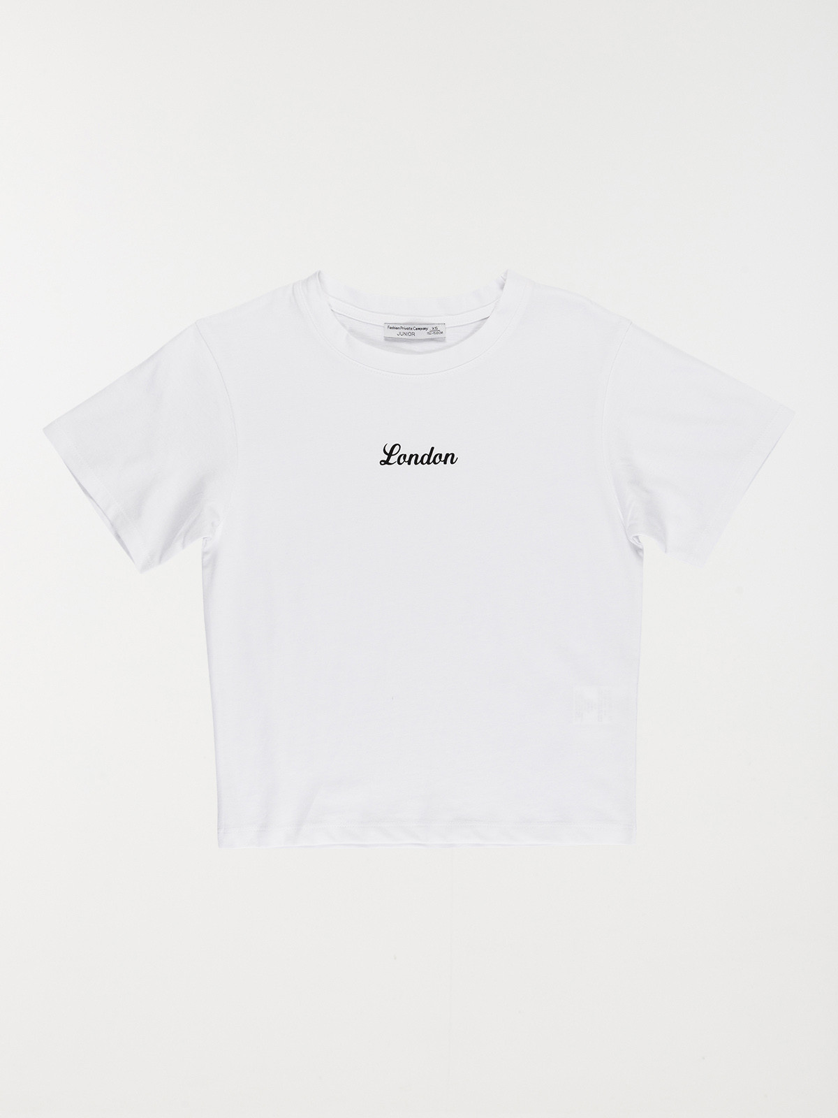 T-shirt blanc London fille (XXS-S)