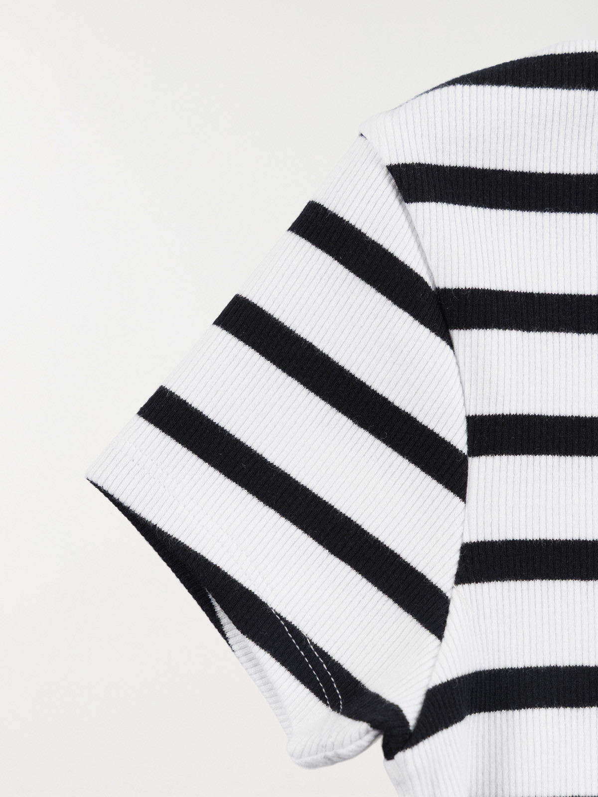 T-shirt côtelé rayé fille (XXS-M)