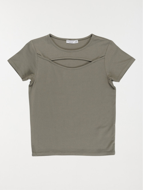 T-shirt fille découpe fantaisie (XXS-M)