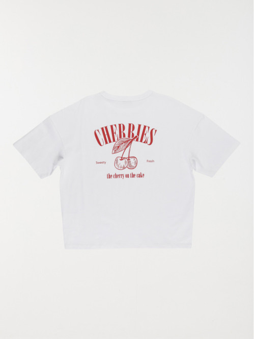 Tee-shirt cerises fille...