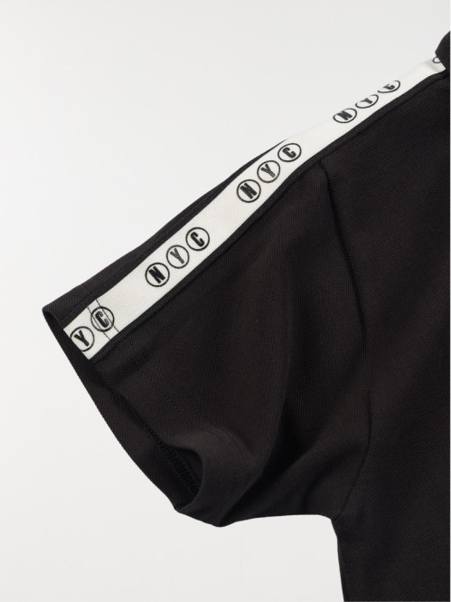 Polo noir garçon (XXS-M)