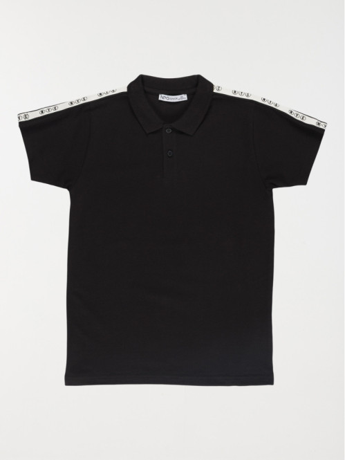 Polo noir garçon (XXS-M)