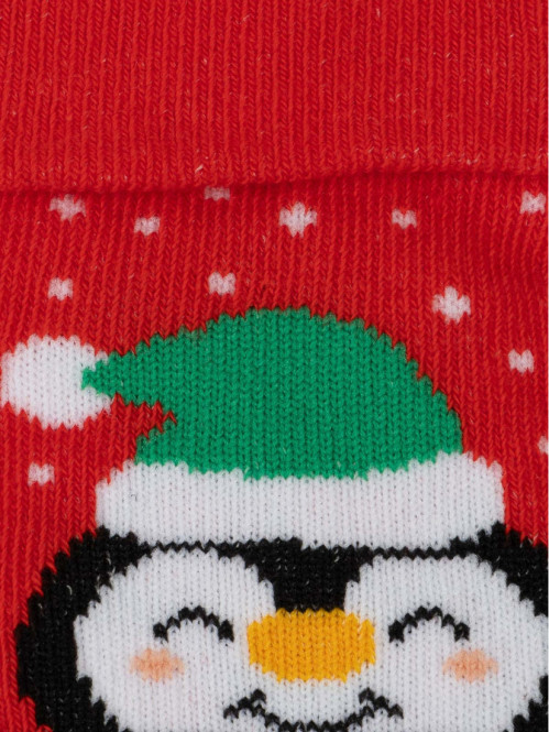 Chaussettes pingouin de Noël bébé Chaussettes pingouin de Noël bébé