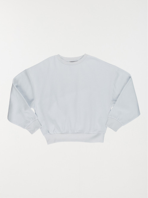 Sweat basique col rond fille (XXS-M)