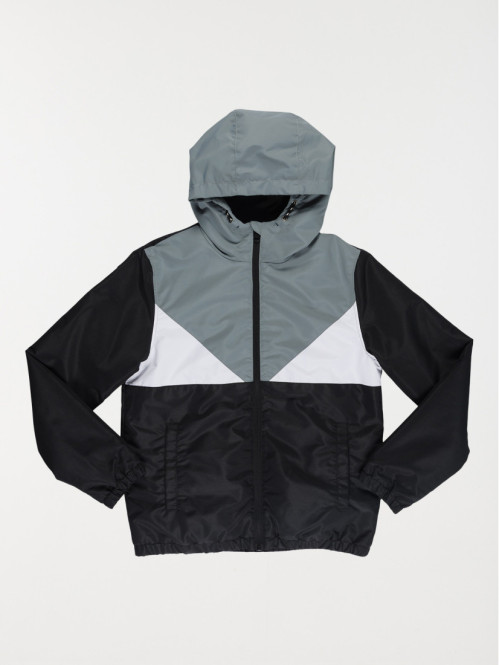 Blouson capuche tricolore garçon (XXS-M)