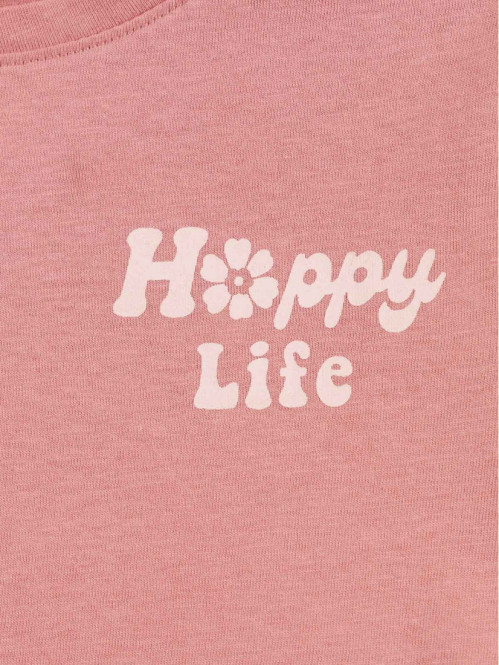 Tee-shirt happy life fille...
