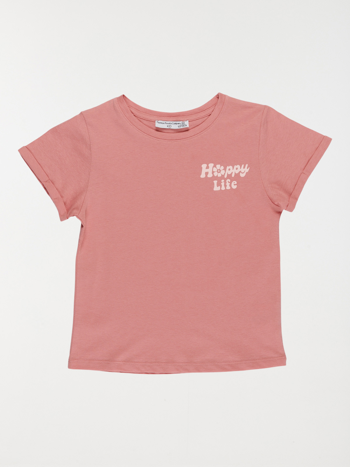Tee-shirt happy life fille (3-12A)