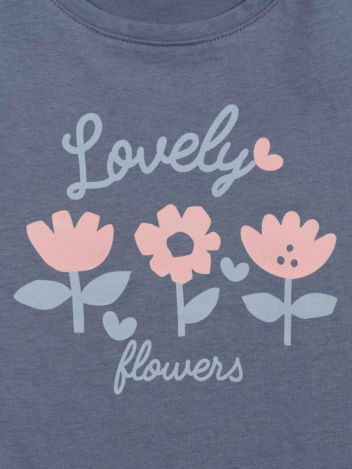 Tee-shirt lovely flowers fille (3-12A)