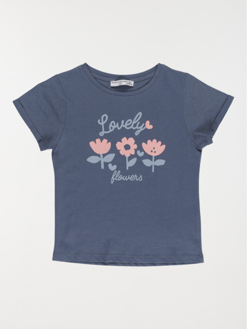 Tee-shirt lovely flowers fille (3-12A)
