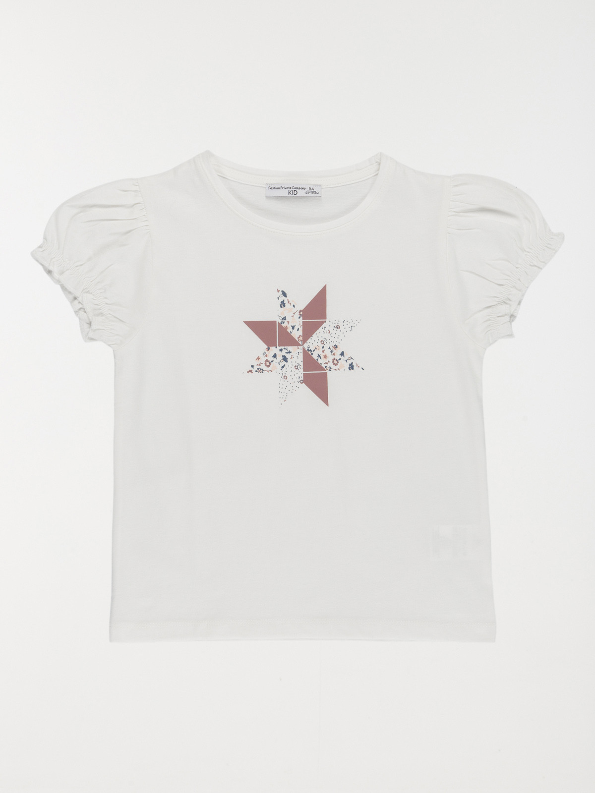 Tee-shirt origami fille écru (3-12A)