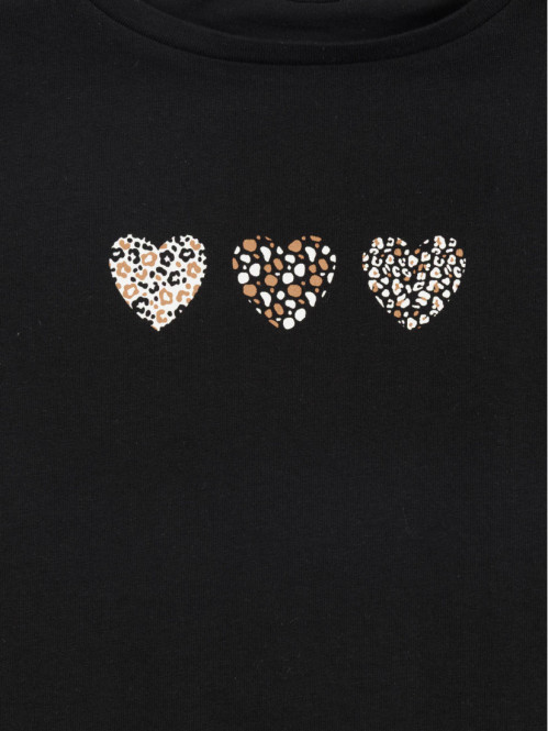 Tee-shirt coeurs léopards...