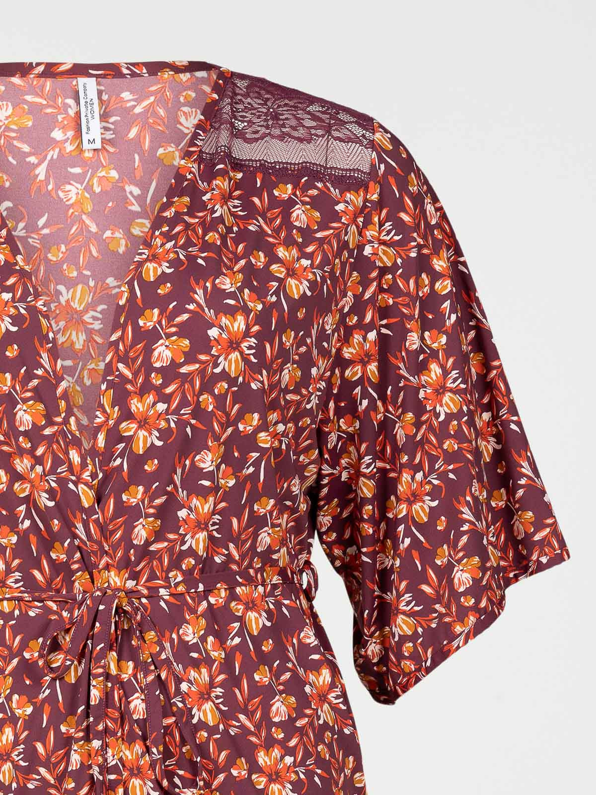 Kimono imprimé fleuri femme Kimono imprimé fleuri femme