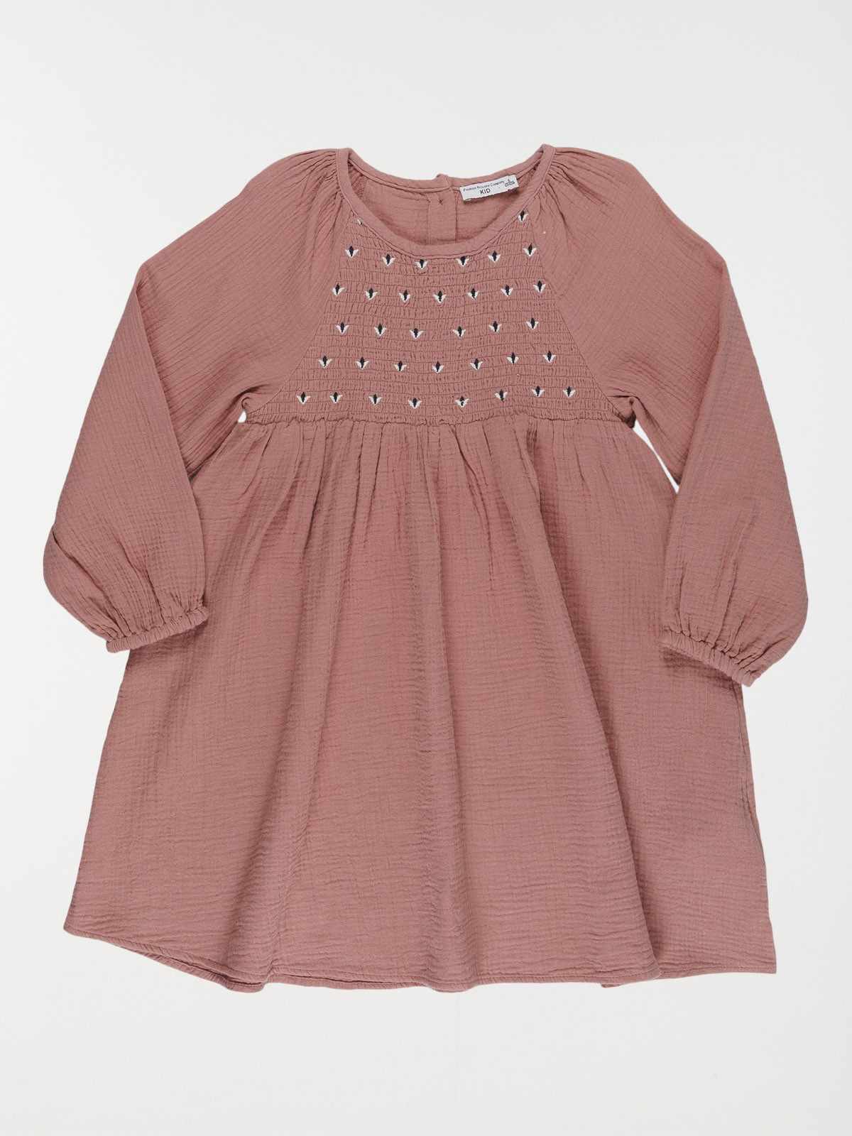 Robe smockée et brodée fille (3-12A)