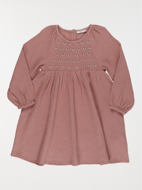 Robe smockée et brodée fille (3-12A)