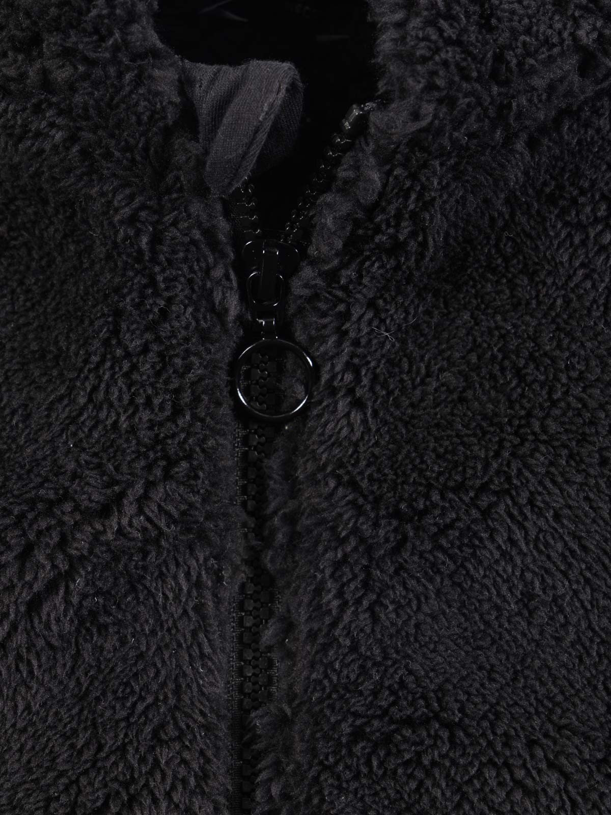 Sweat zippé tout doux fille noir (3-12A) Sweat zippé tout doux fille noir (3-12A)