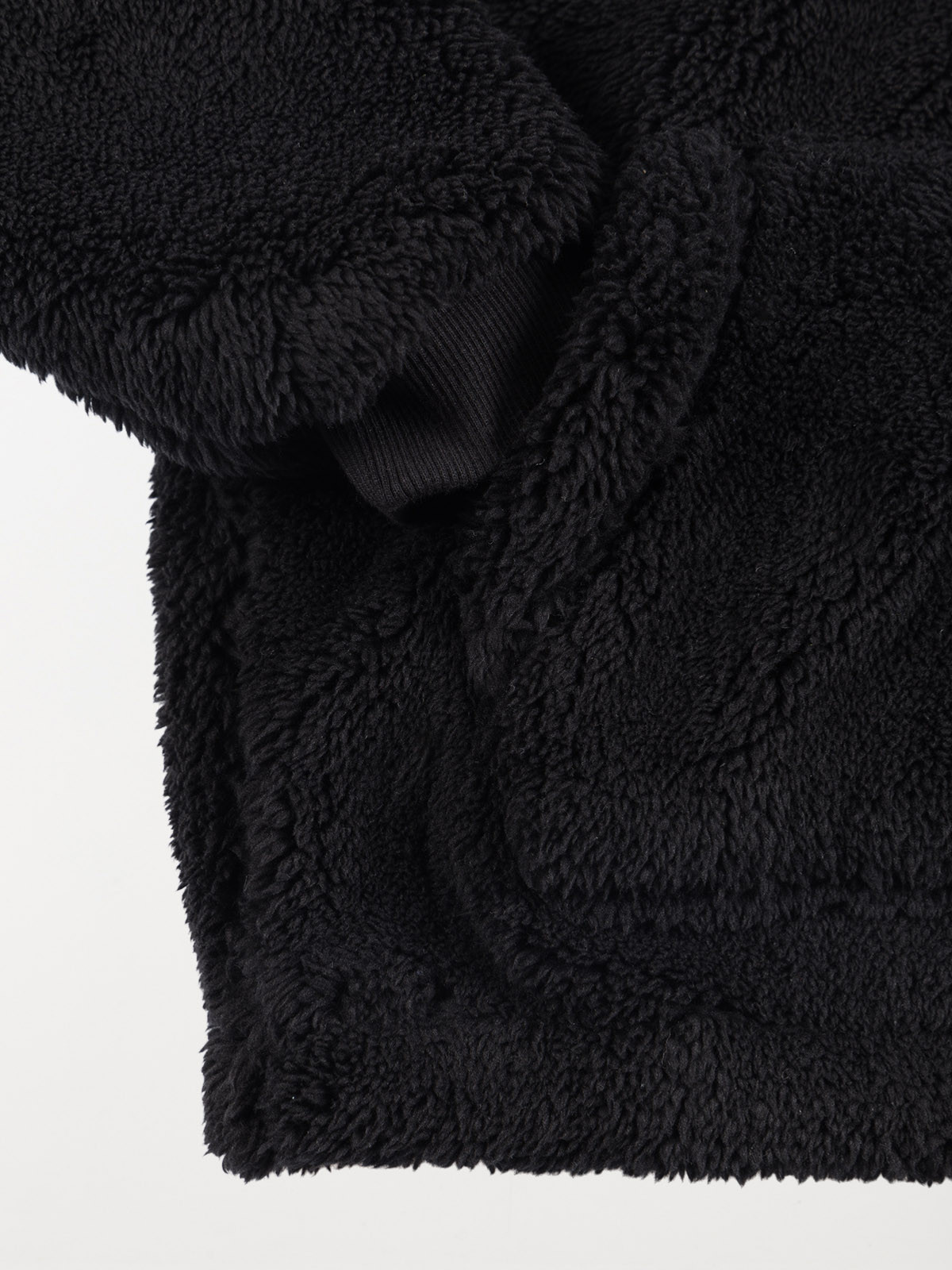 Sweat zippé tout doux fille noir (3-12A) Sweat zippé tout doux fille noir (3-12A)