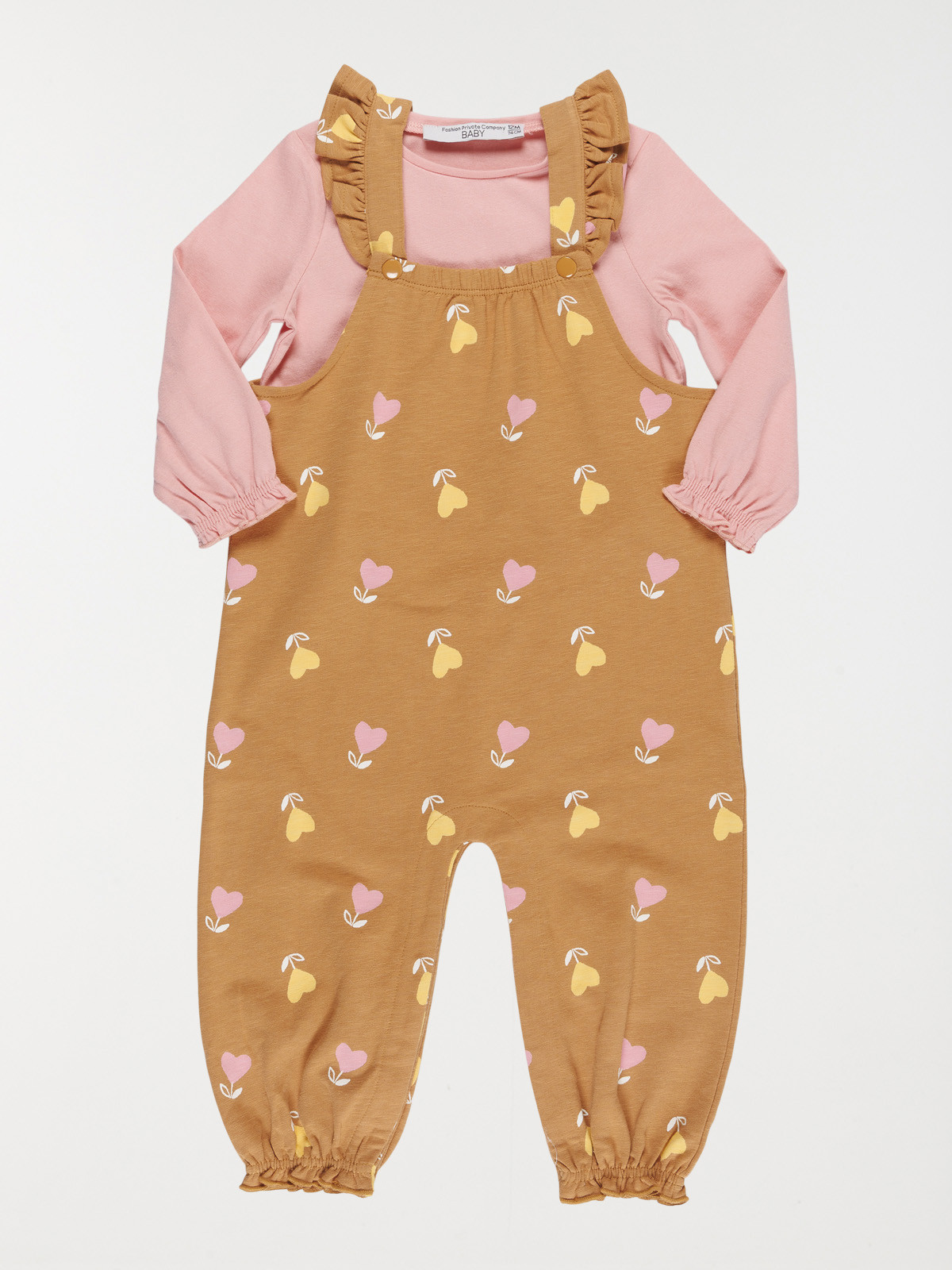 Ensemble t-shirt/salopette fille (3-36M)