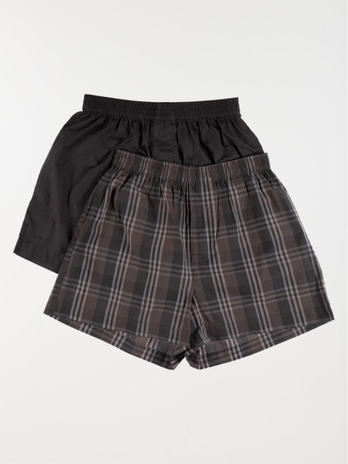 Lot de 2 caleçons homme gris