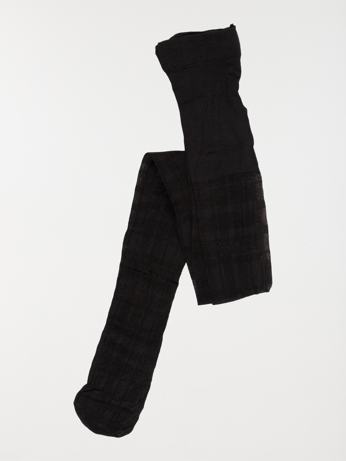 Collant motif tartan noir fille