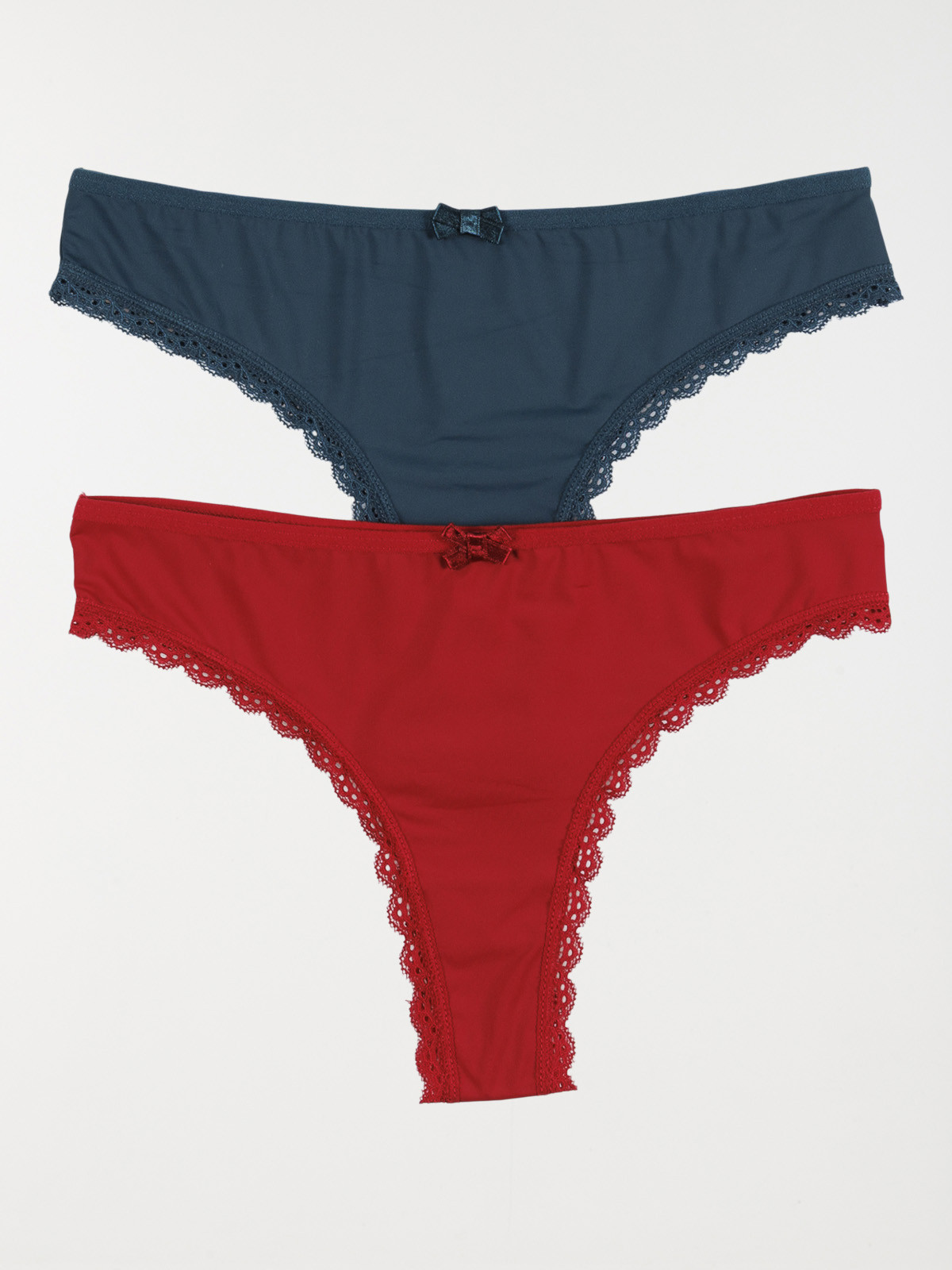 Lot 2 tangas unis femme (S-XL)