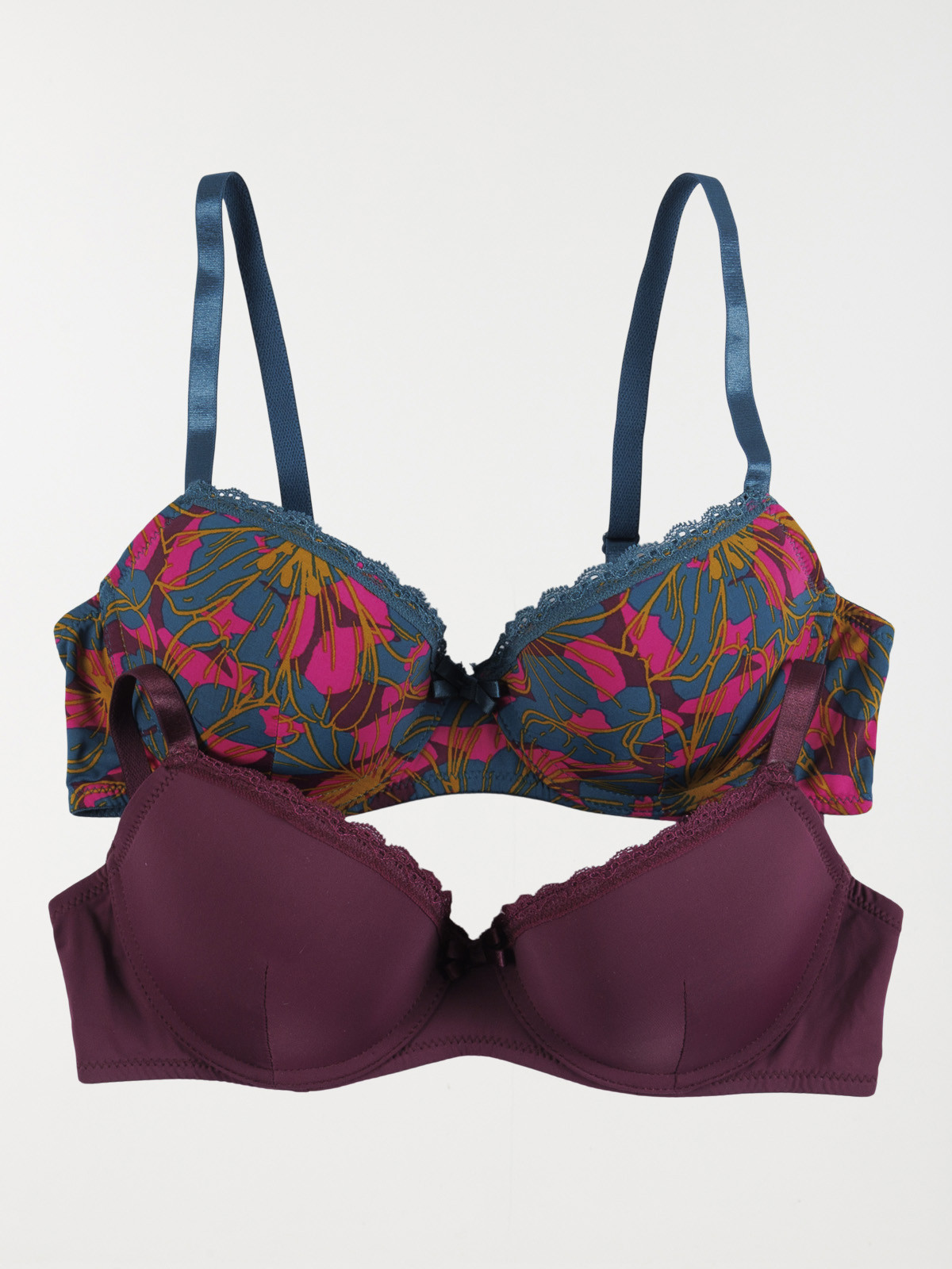 Lot de 2 soutiens-gorge femme (85B-95E) Lot de 2 soutiens-gorge femme (85B-95E)