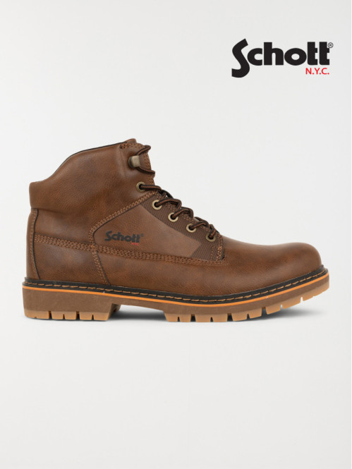 Boots SCHOTT DOCKS marron homme (41-46)