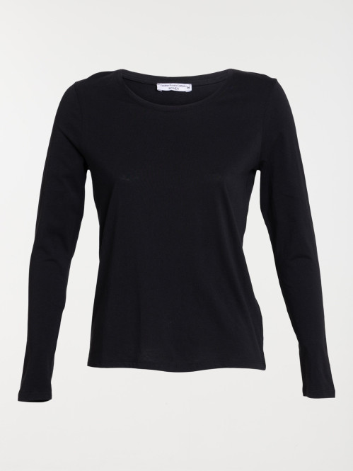 T-shirt manches longues noir femme