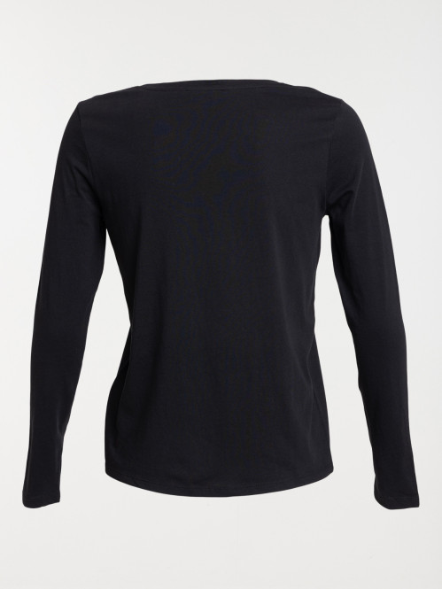 T-shirt manches longues noir femme T-shirt manches longues noir femme