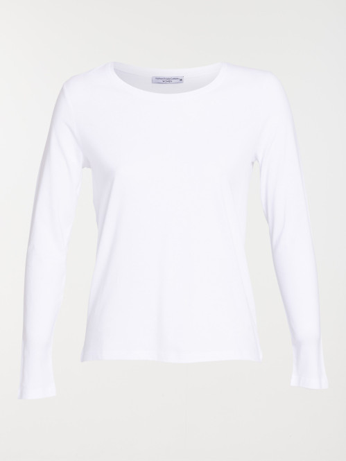 T-shirt basique manches longues femme