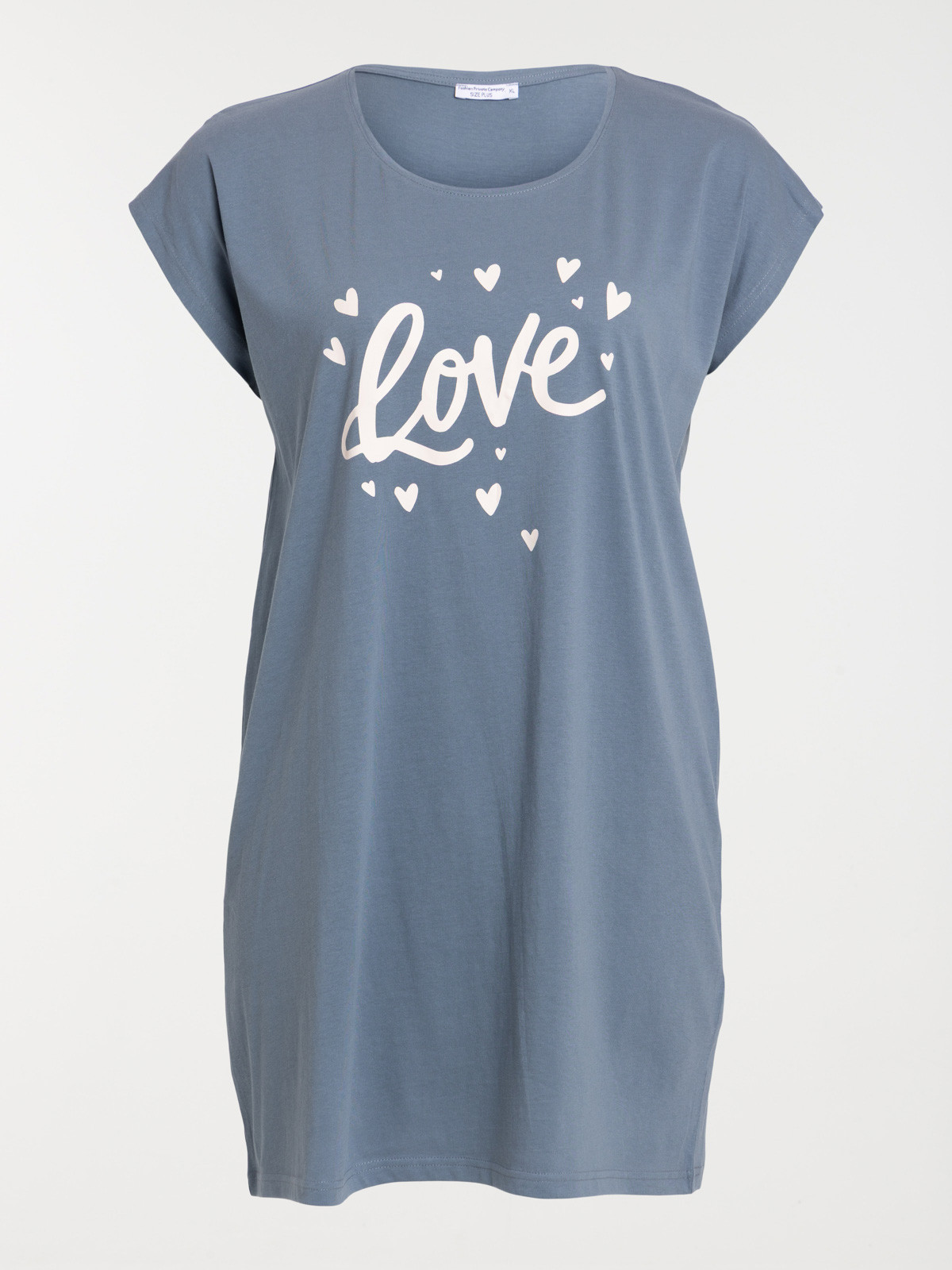 Chemise de nuit love grande taille femme