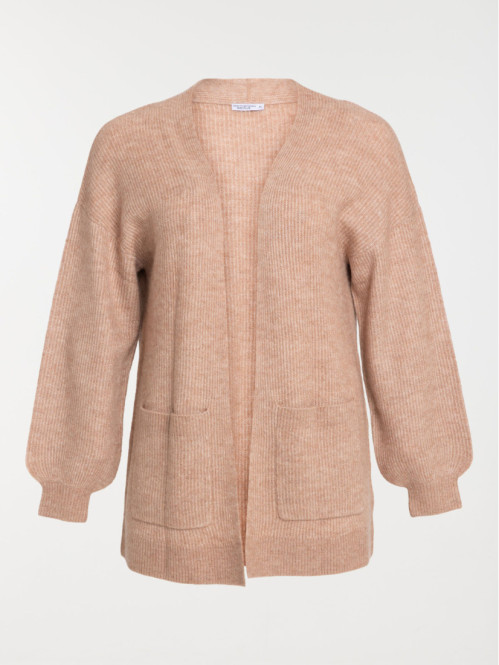 Gilet ouvert femme grande taille