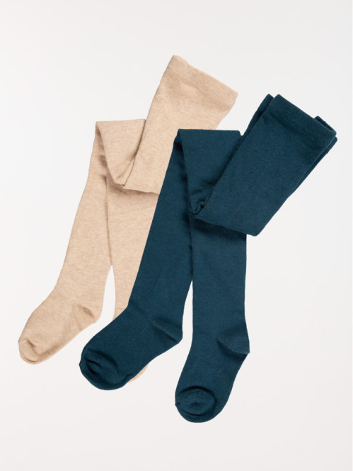 Lot de 2 collants chauds fille