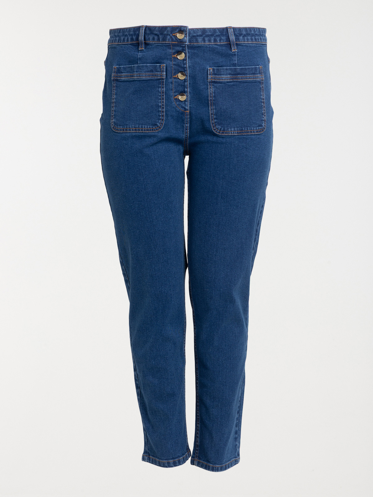 Jean straight stone grande taille femme