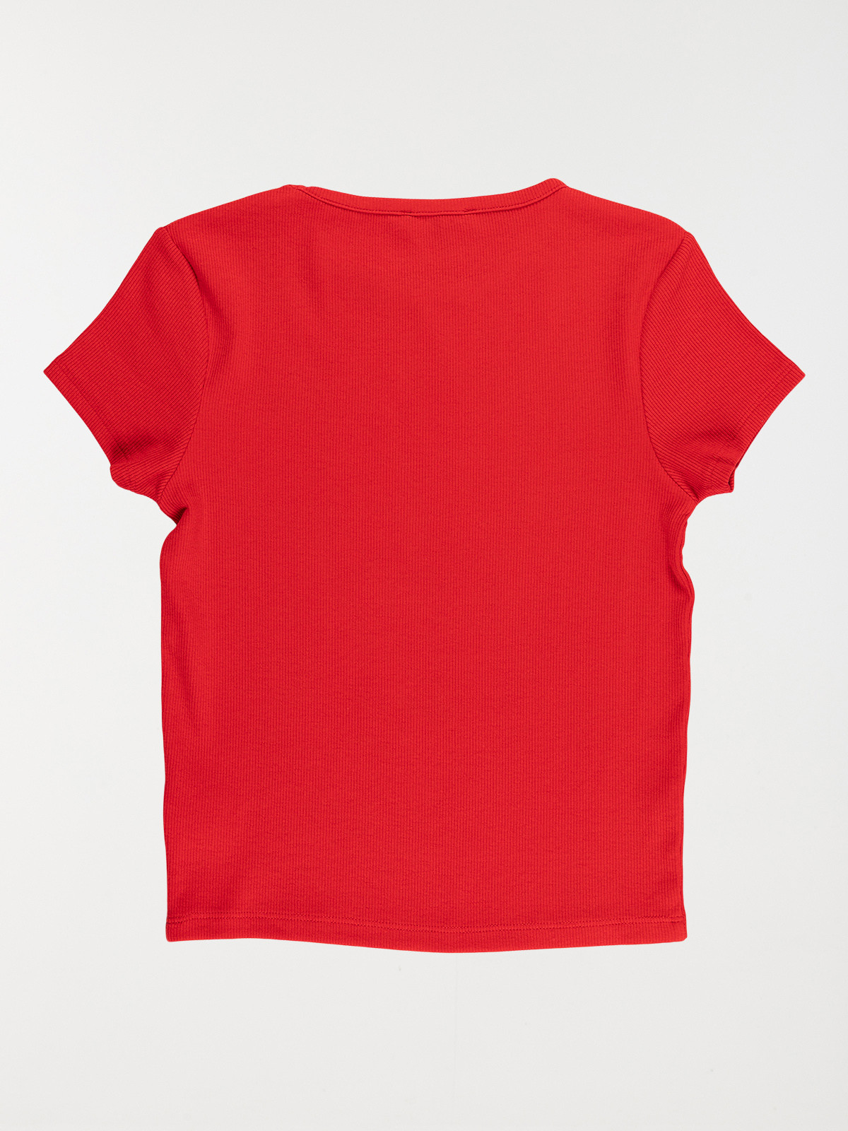 T-shirt côtelé fille rouge peps (XXS-M)