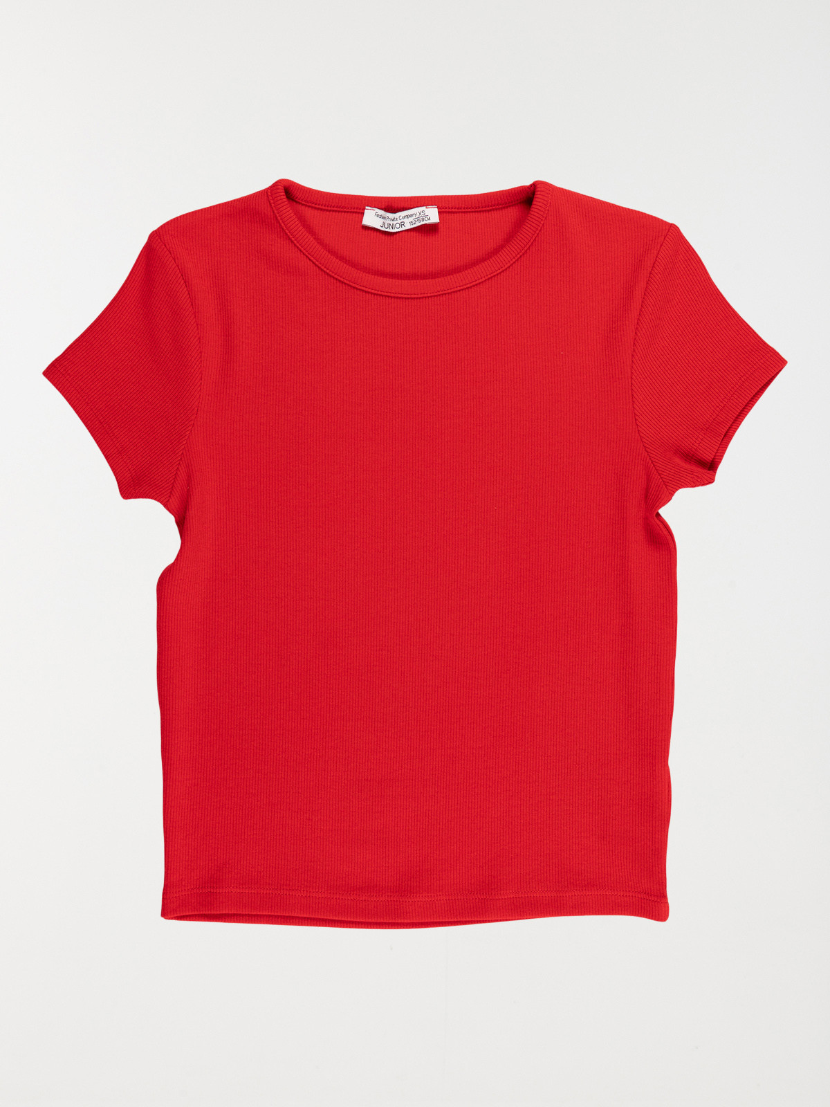T-shirt côtelé fille rouge peps (XXS-M)