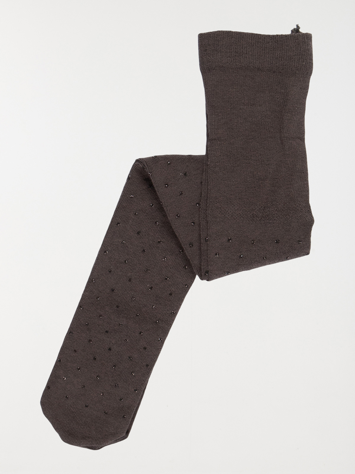 Collant gris motif plumetis fille