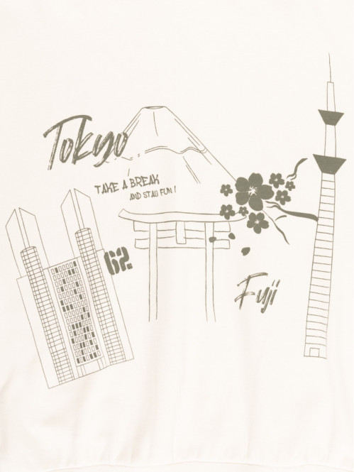 Sweat capuche imprimé fille...