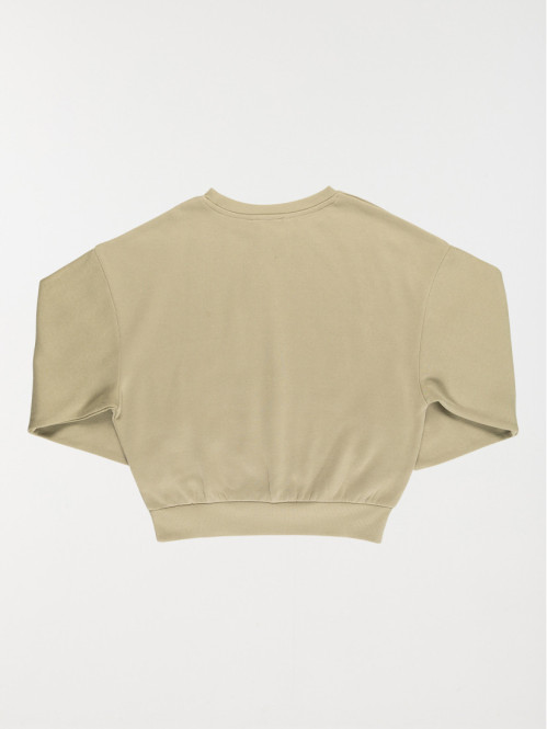 Sweat basique kaki clair fille (XXS-M) Sweat basique kaki clair fille (XXS-M)