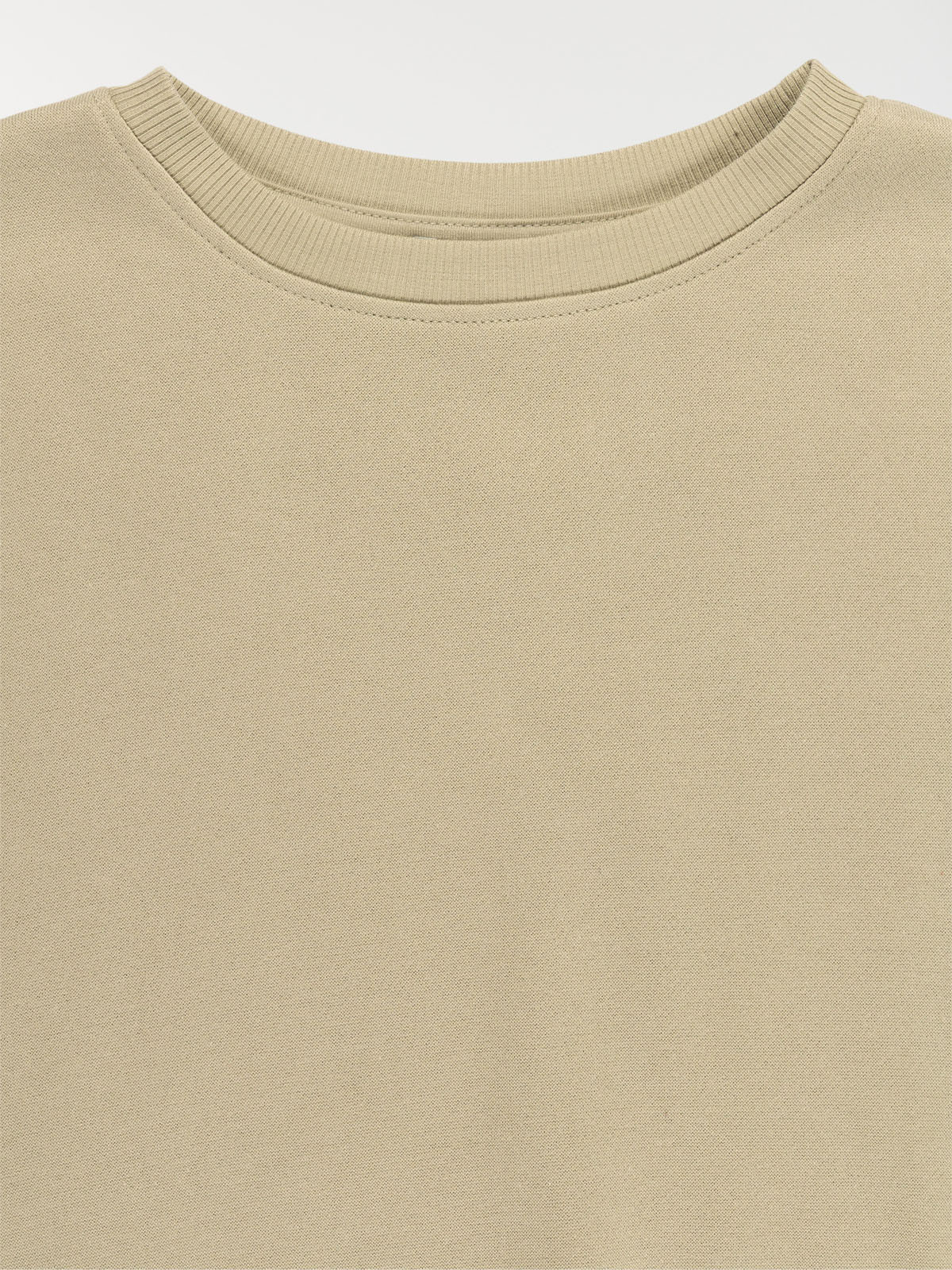 Sweat basique kaki clair fille (XXS-M) Sweat basique kaki clair fille (XXS-M)