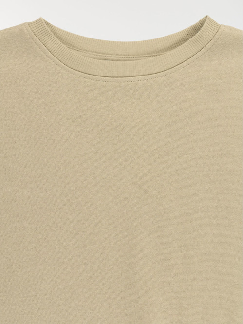 Sweat basique kaki clair fille (XXS-M) Sweat basique kaki clair fille (XXS-M)