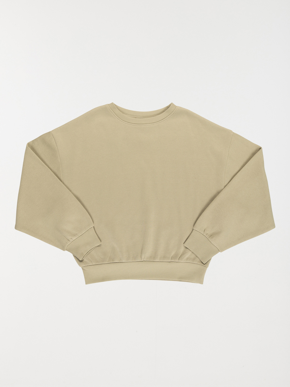 Sweat basique kaki clair fille (XXS-M)