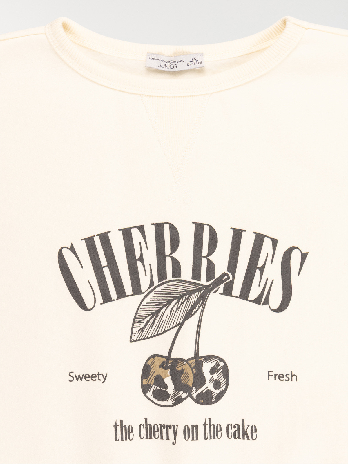 Sweat motif cerise fille (XXS-M)