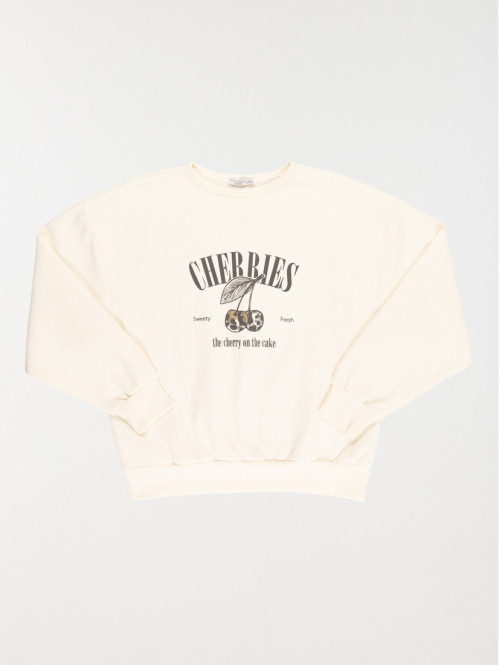 Sweat motif cerise fille (XXS-M)