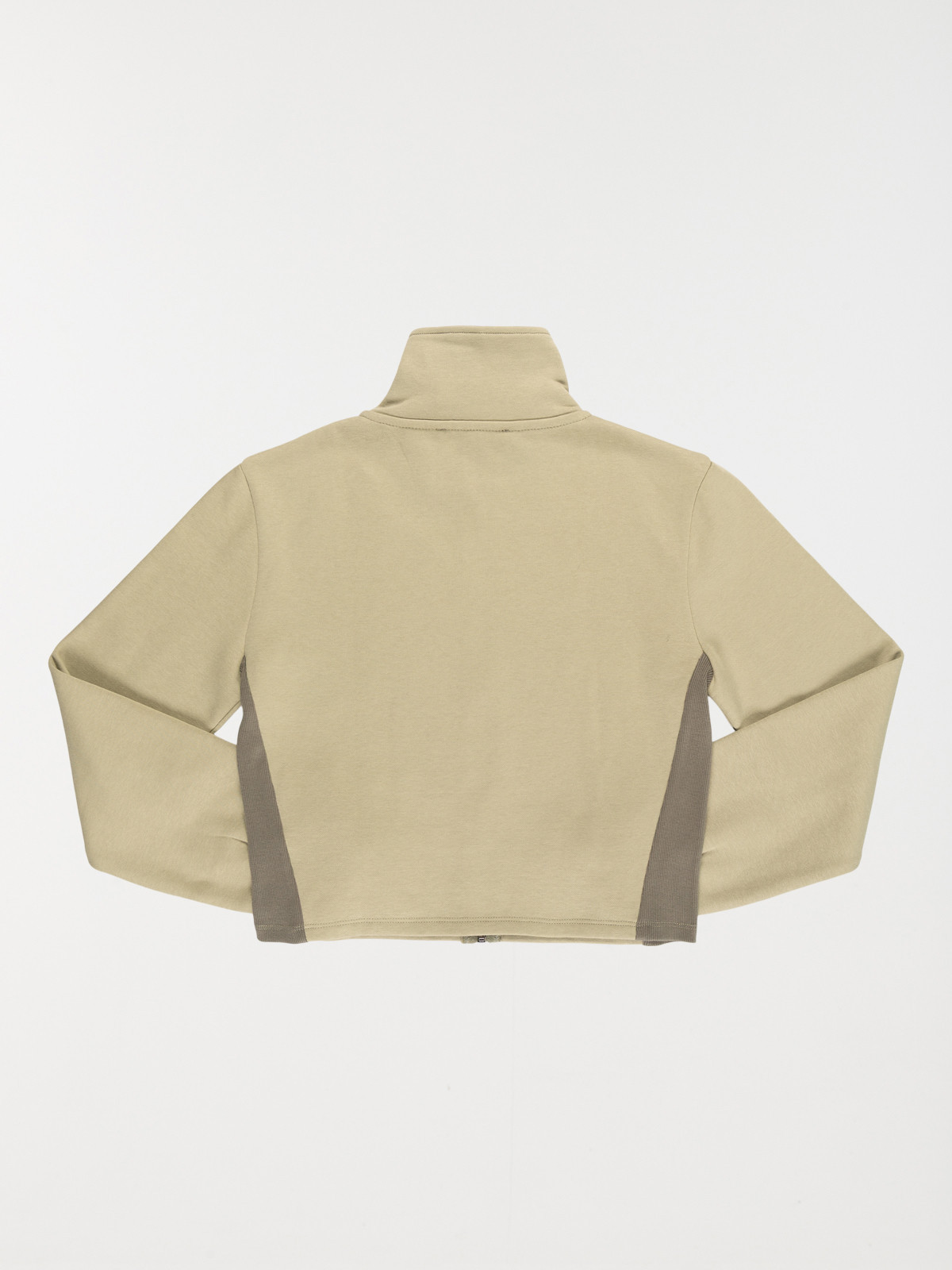 Sweat zippé fille kaki clair (XXS-M)