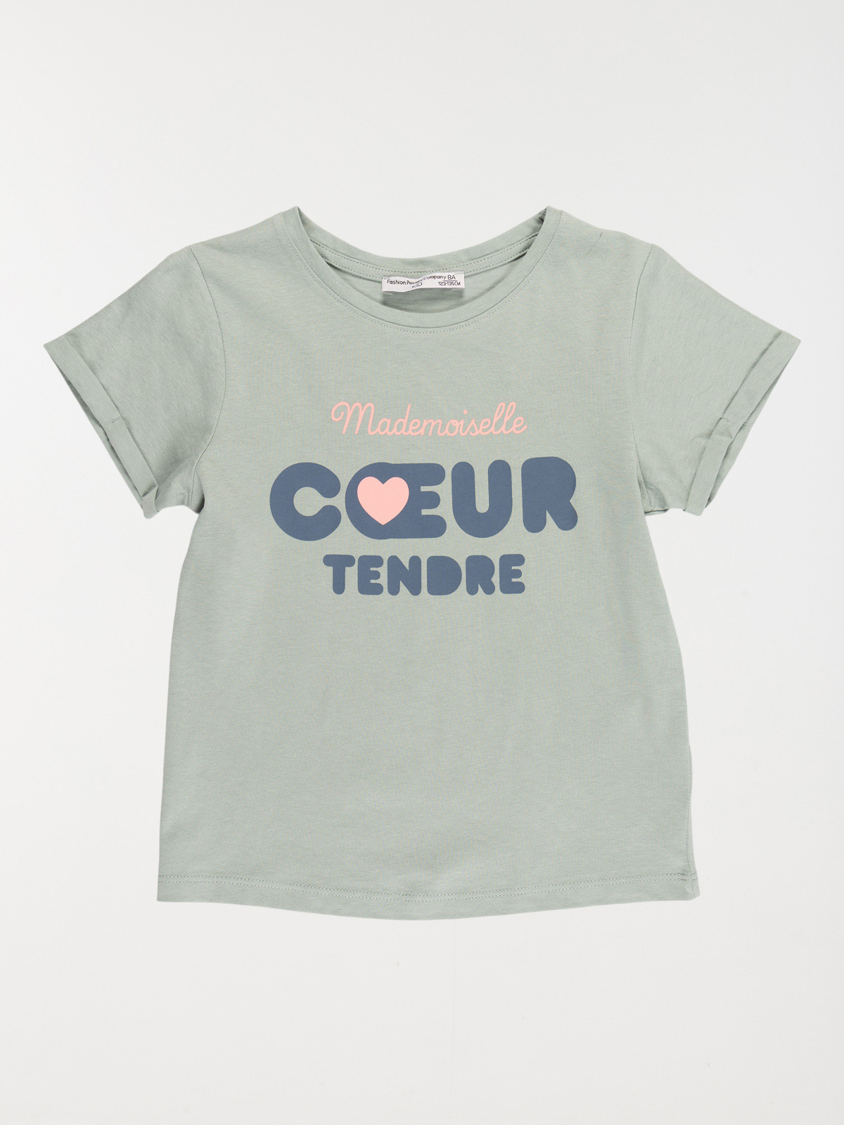 Tee-shirt coeur tendre fille (3-12A)
