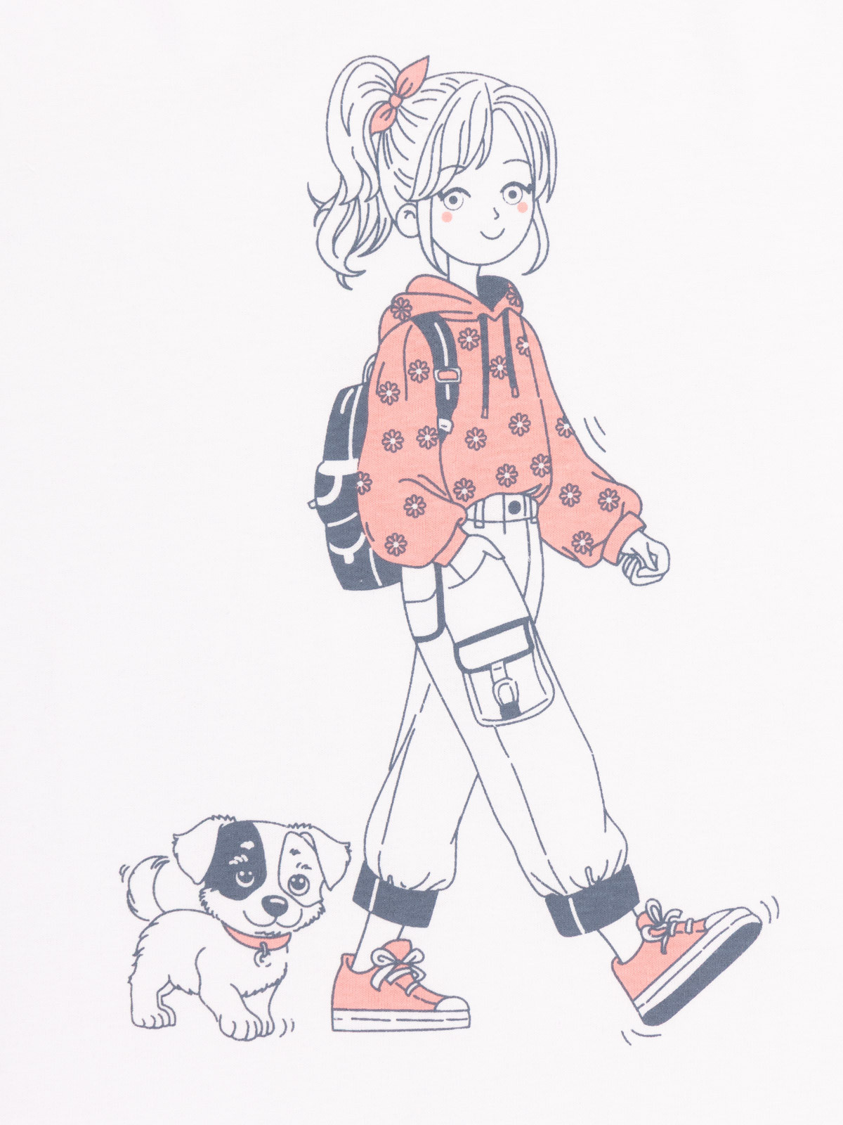 Tee-shirt blanc imprimé fille (3-12A) Tee-shirt blanc imprimé fille (3-12A)