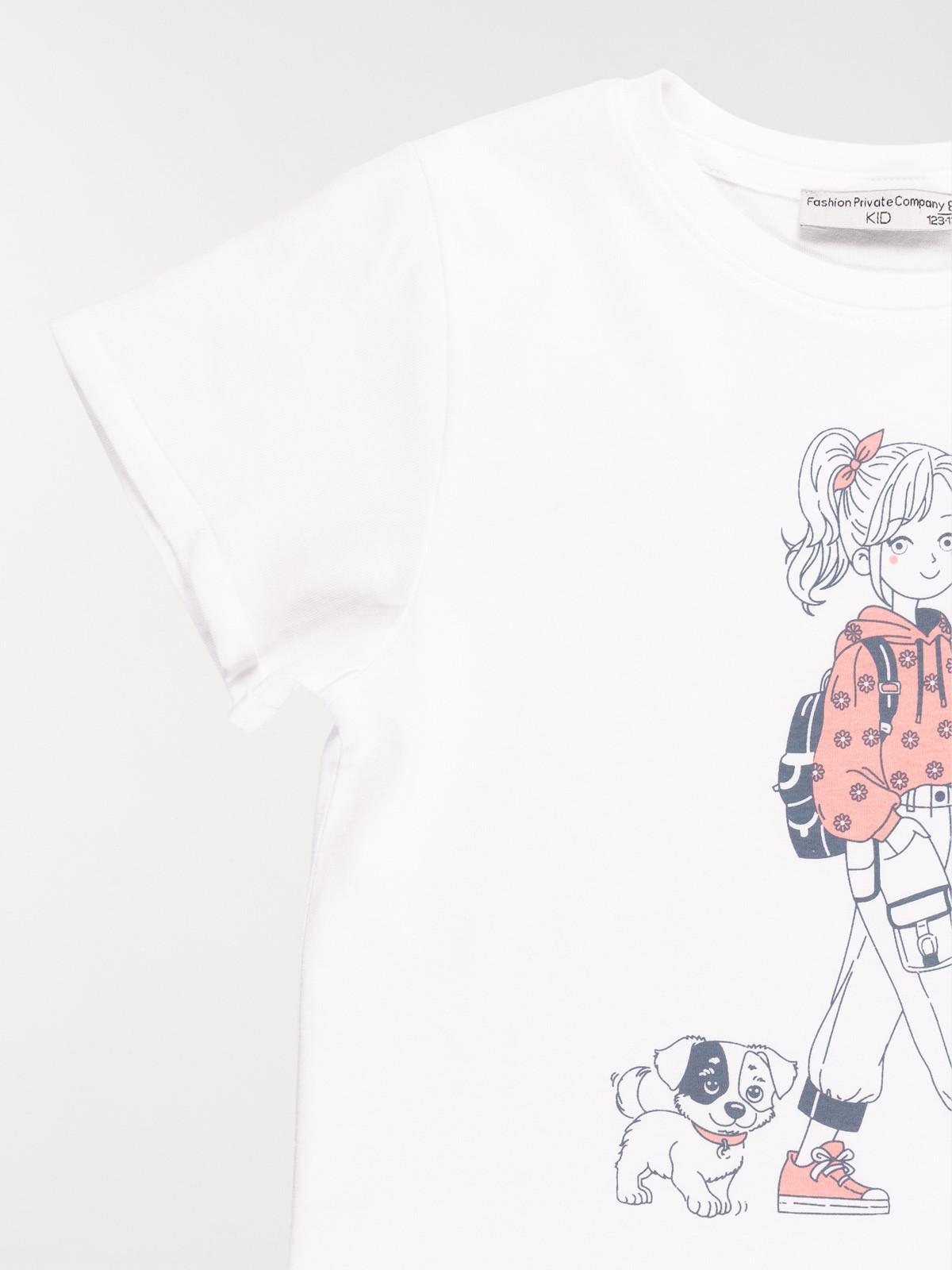 Tee-shirt blanc imprimé fille (3-12A) Tee-shirt blanc imprimé fille (3-12A)