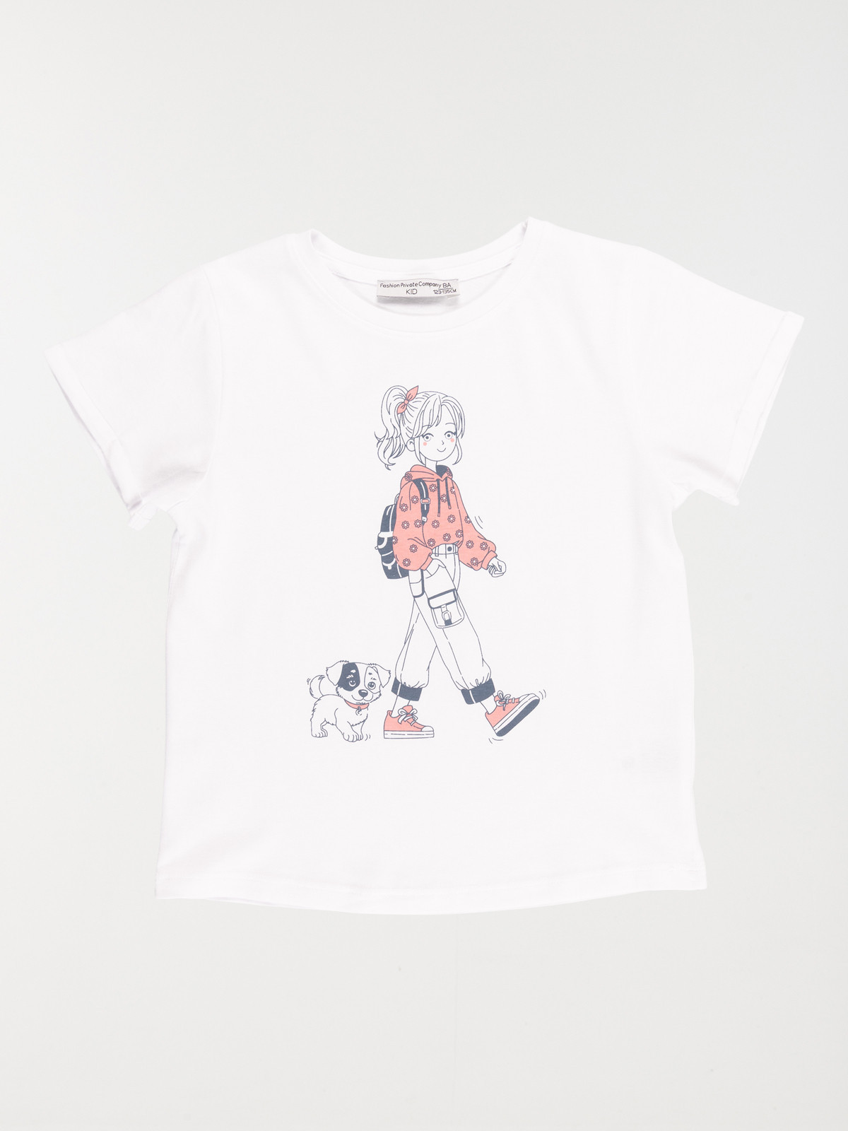 Tee-shirt blanc imprimé fille (3-12A)